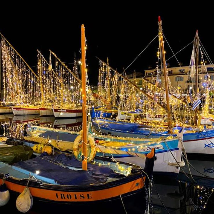 Luces de Navidad en Sanary Sur Mer